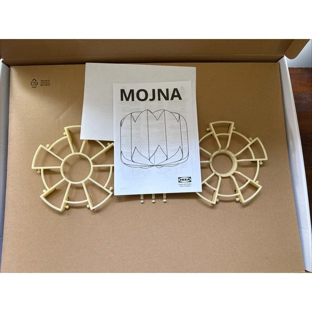 IKEA MOJNA Pendant Ceiling Lamp Shade White 47cm 19